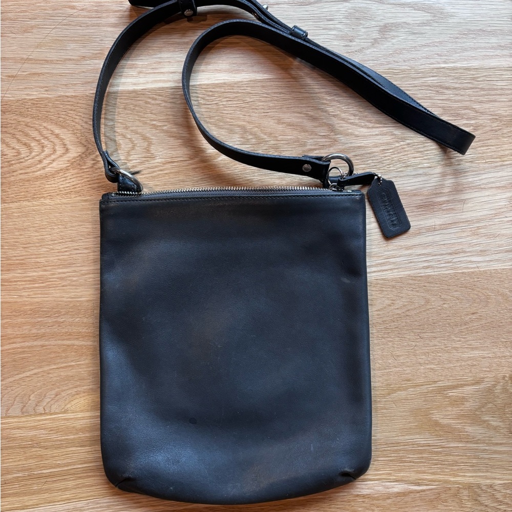 Coach Dark Gray Crossbody Bag with Adjustable Strap